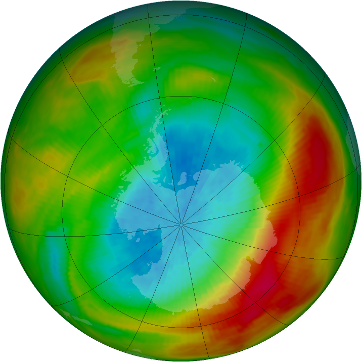 Antarctic ozone map for 01 October 1979